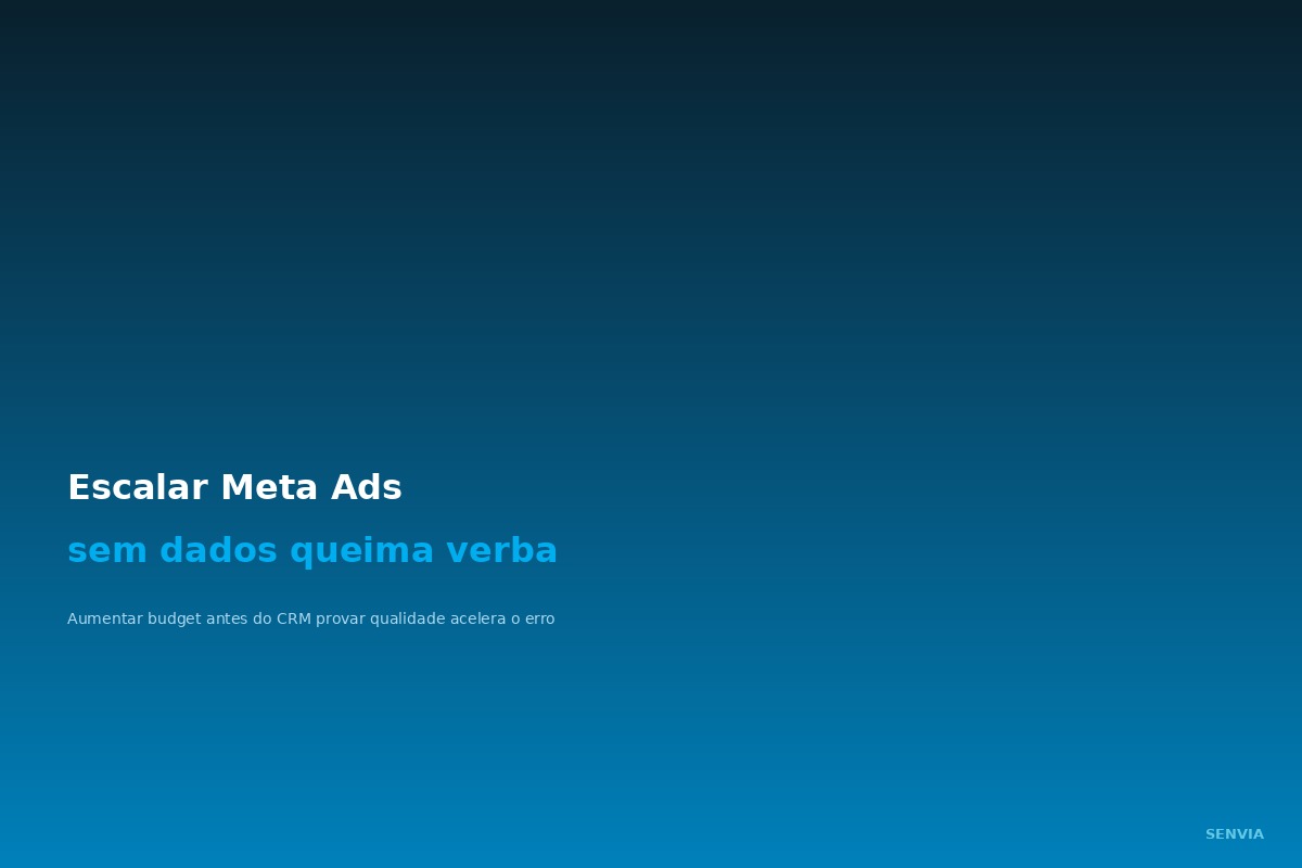 Escalar Meta Ads sem dados queima verba